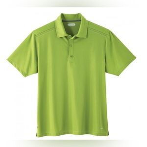 NWT - OnTour Dunlay Dark Citron Green Short Sleeve Polo Shirt Size Large
